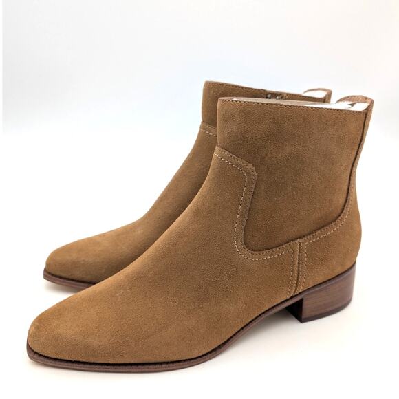 Cole Haan Naia Suede Ankle Heel Booties Women's Brown Size US9.5B EU40 - Picture 1 of 7